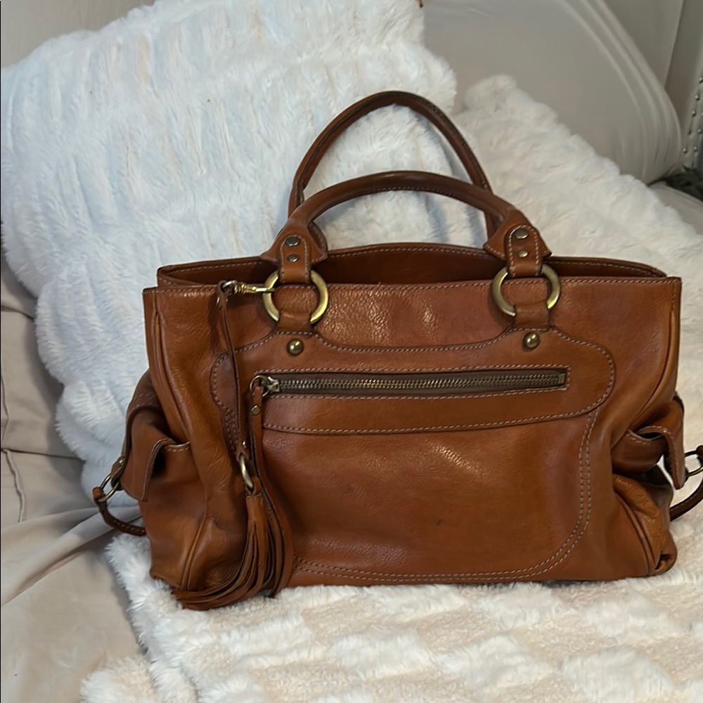 MCM Tan Leather Satchel vintage with COA - Picture 2 of 13